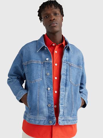 Blue Tommy Hilfiger Denim trucker Jackets | NZ_M31396