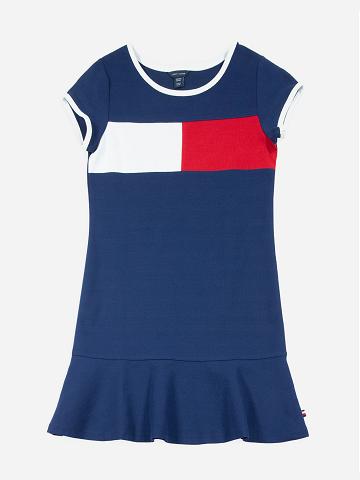 Blue Tommy Hilfiger Flag Dresses | NZ_G1056