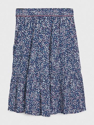 Blue Tommy Hilfiger Floral Skirts | NZ_G1169