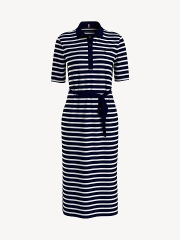 Blue Tommy Hilfiger Polo Midi Dresses | NZ_W21106