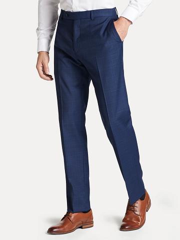 Blue Tommy Hilfiger Regular fit in plaid Pants | NZ_M31326