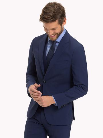 Blue Tommy Hilfiger Slim fit virgin wool Blazers | NZ_M31485