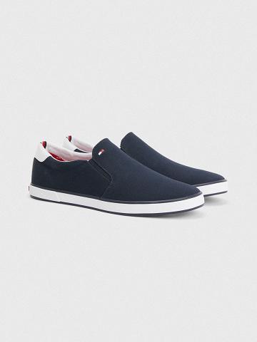 Blue Tommy Hilfiger Slip-on Sneakers | NZ_M31629