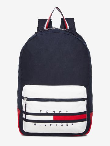 Blue Tommy Hilfiger TH Colorblock Backpack Bags | NZ_M31708