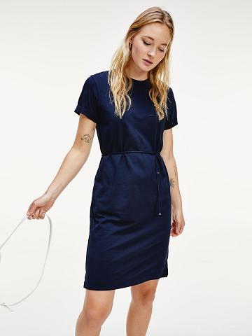 Blue Tommy Hilfiger T-Shirt Dresses | NZ_W21131