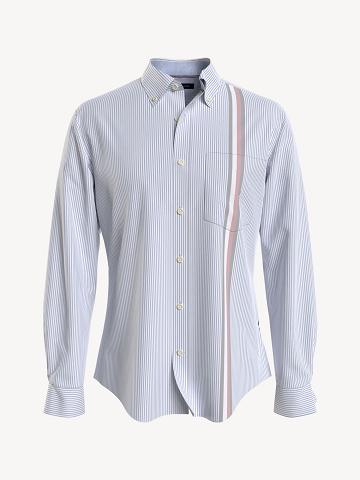 Blue / White Tommy Hilfiger Relaxed fit ithaca stripe Shirts | NZ_M31277