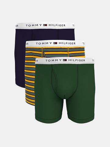 Green Tommy Hilfiger Classic cotton boxer brief 3pk Boxer Briefs | NZ_M31568