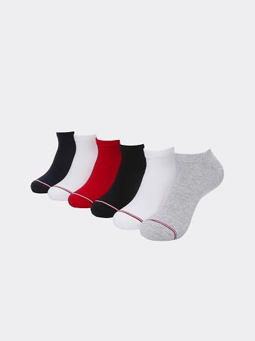 Grey Tommy Hilfiger Ankle 6PK Socks | NZ_W21656