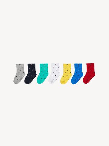 Grey Tommy Hilfiger Babies' 7PK Socks | NZ_B2289