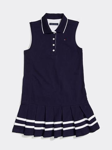 Grey Tommy Hilfiger Big Sleeveless Pleated Dresses | NZ_G1049