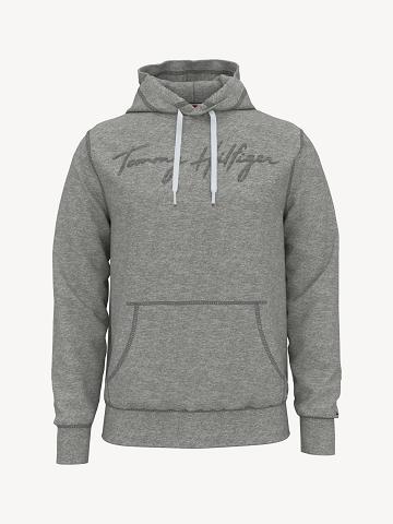 Grey Tommy Hilfiger Essential signature Hoodies | NZ_M31441