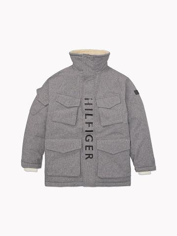 Grey Tommy Hilfiger Essential solid field Jackets | NZ_M31404