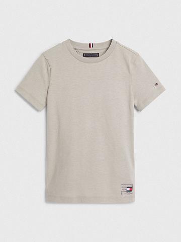 Grey Tommy Hilfiger Natural Dye T Shirts | NZ_B2198