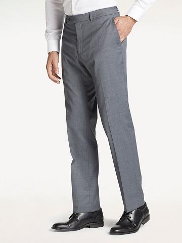 Grey Tommy Hilfiger Regular fit wool Pants | NZ_M31336