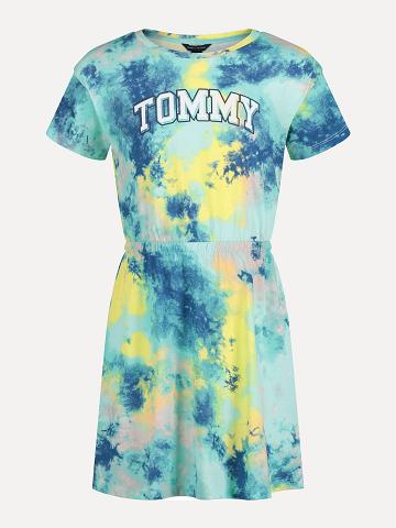 Mint Tommy Hilfiger Big Tie-Dye T-Shirt Dresses | NZ_G1052