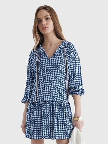 Multicolor Tommy Hilfiger Dot Print Dresses | NZ_W21059