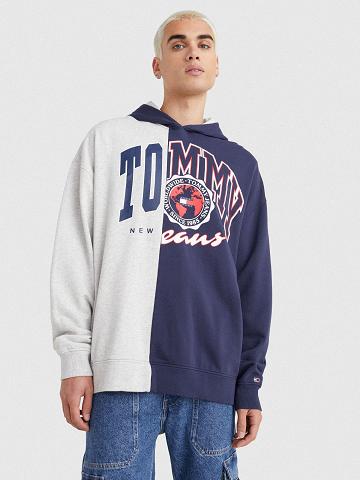 Navy / Multicolor Tommy Hilfiger Classic cut-and-sew tommy Hoodies | NZ_M31435