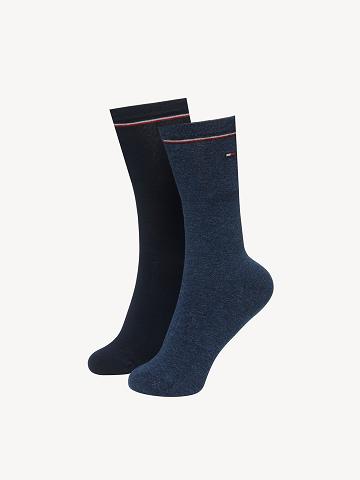 Navy Tommy Hilfiger Classic Trouser 2PK Socks | NZ_W21659