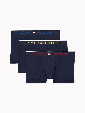 Navy Tommy Hilfiger Essential luxe stretch trunk 3pk Trunks | NZ_M31512