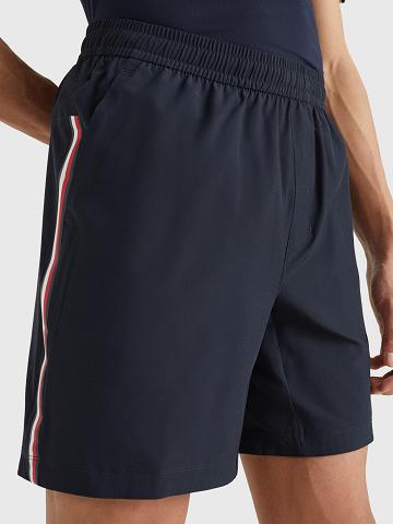 Navy Tommy Hilfiger Logo tape performance training Shorts | NZ_M31214