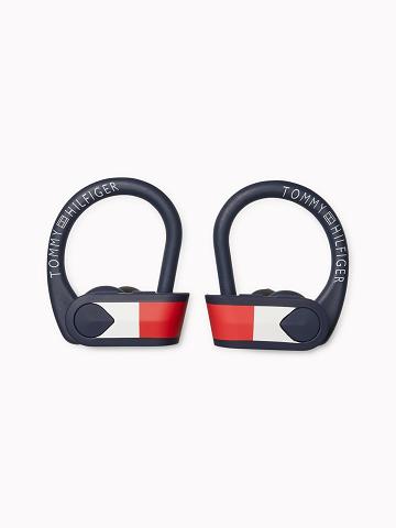 Navy Tommy Hilfiger Wireless Sport Earbuds Technology | NZ_W21709