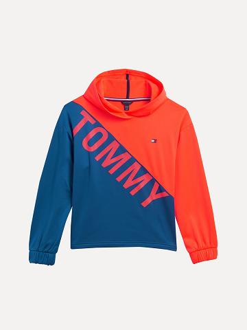 Orange Tommy Hilfiger Big Colorblock Hoodies | NZ_G1089