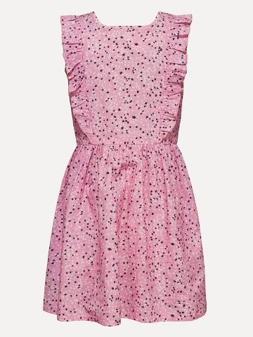 Pink Tommy Hilfiger Floral Ruffle Dresses | NZ_G1063