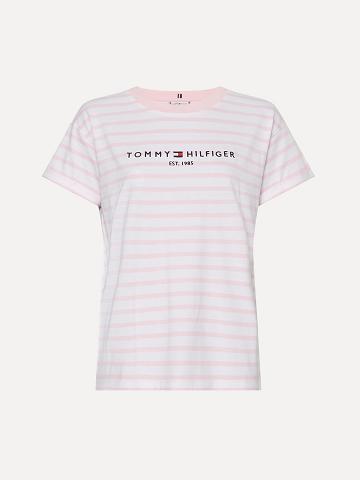 Pink Tommy Hilfiger Hilfiger Breton Stripe T Shirts | NZ_W21456