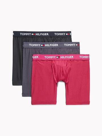 Red Tommy Hilfiger Everyday microfiber boxer brief 3pk Boxer Briefs | NZ_M31598