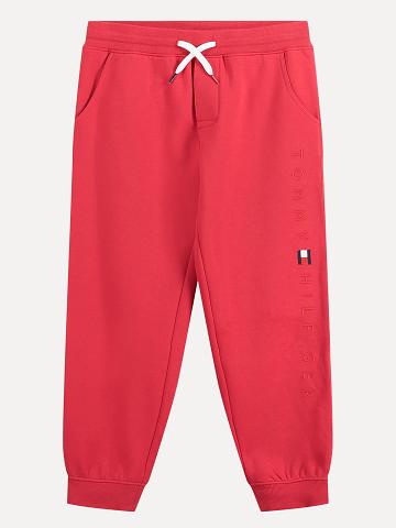 Red Tommy Hilfiger Little Logo Sweatpants | NZ_B2124