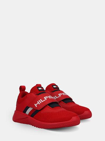 Red Tommy Hilfiger Strap Runner Sneakers | NZ_B2242