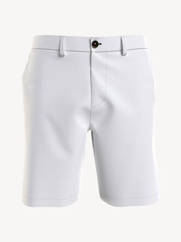 White Tommy Hilfiger Essential 9" denton straight fit Shorts | NZ_M31201