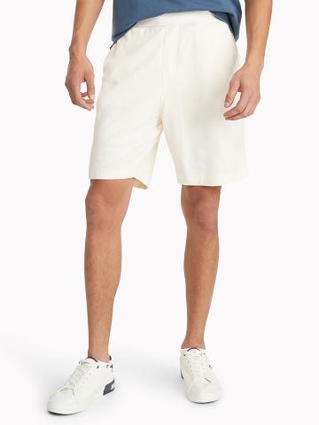 White Tommy Hilfiger Essential solid sweatshort Shorts | NZ_M31207