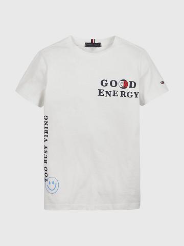 White Tommy Hilfiger Good Energy T Shirts | NZ_B2175