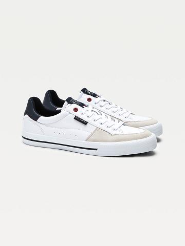 White Tommy Hilfiger Hilfiger leather Sneakers | NZ_M31619