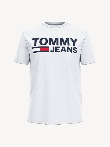 White Tommy Hilfiger Lockup T Shirts | NZ_M31049