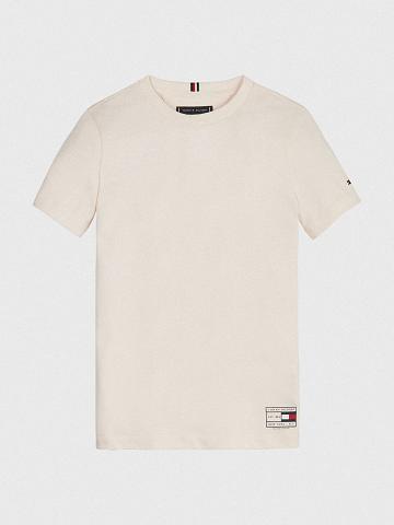 White Tommy Hilfiger Natural Dye T Shirts | NZ_G1255