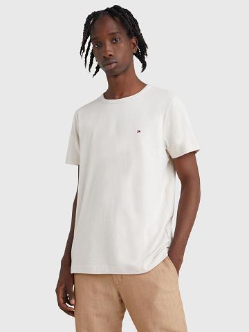 White Tommy Hilfiger Organic cotton and linen T Shirts | NZ_M31057