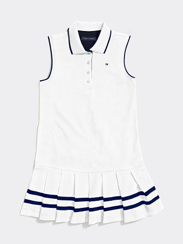 White Tommy Hilfiger Sleeveless Tennis Dresses | NZ_G1082