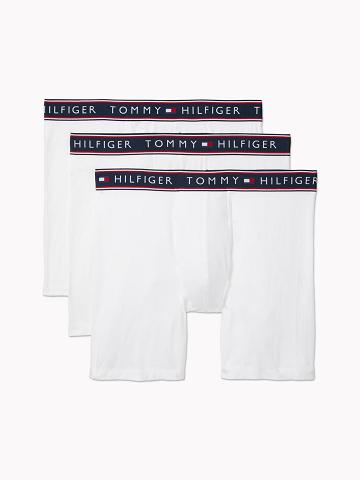 White Tommy Hilfiger Stretch cotton boxer brief 3pk Boxer Briefs | NZ_M31605