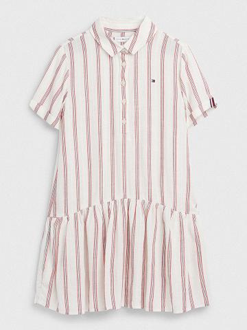 White Tommy Hilfiger Stripe Dresses | NZ_G1084