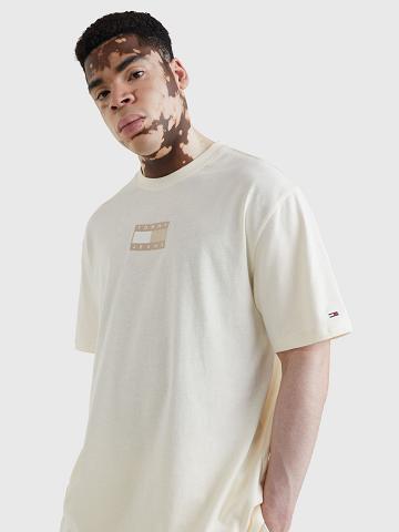 White Tommy Hilfiger Sun Washed Logo T Shirts | NZ_M31074